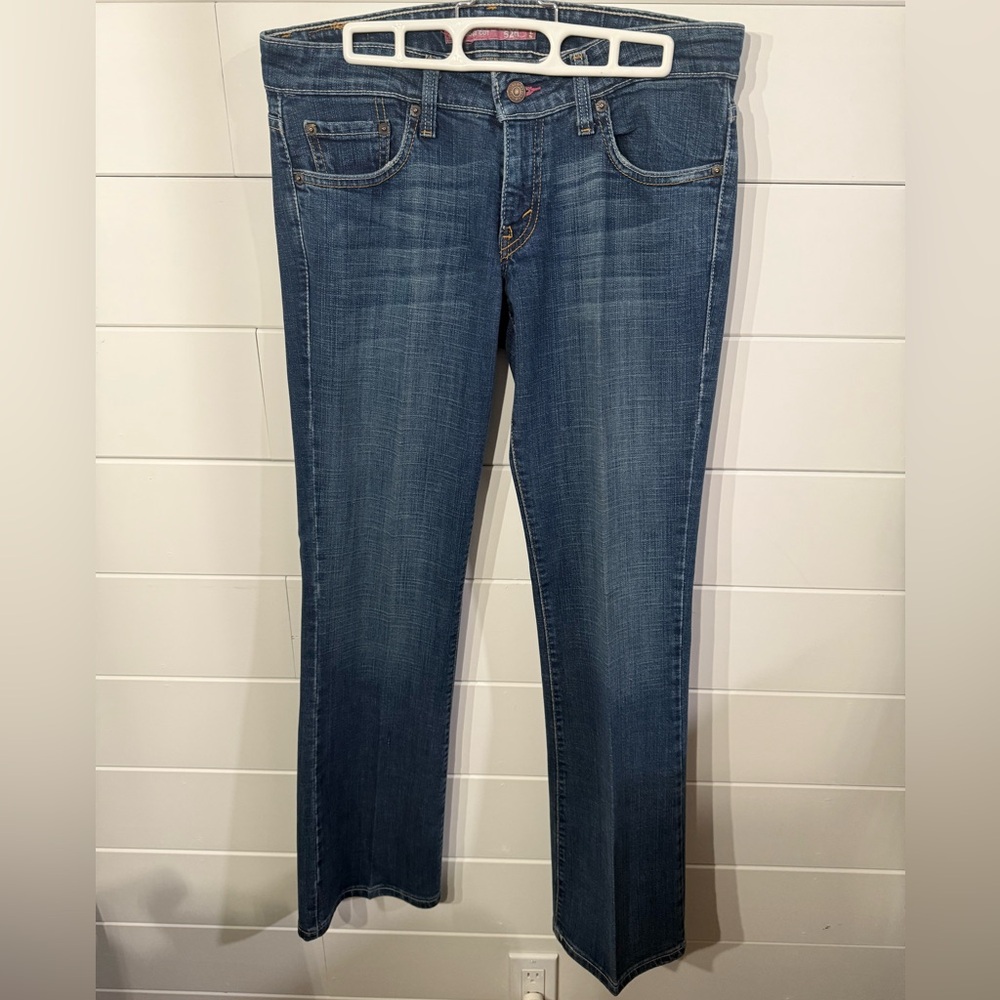 Levi's 524 ‘Too Superlow’ Medium Dark Blue Boot Cut Jeans Classic Style